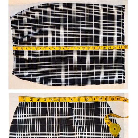 💙 3/$21 Atmosphere Black & White Plaid Pencil Skirt (Size 4) - Picture 4 of 6
